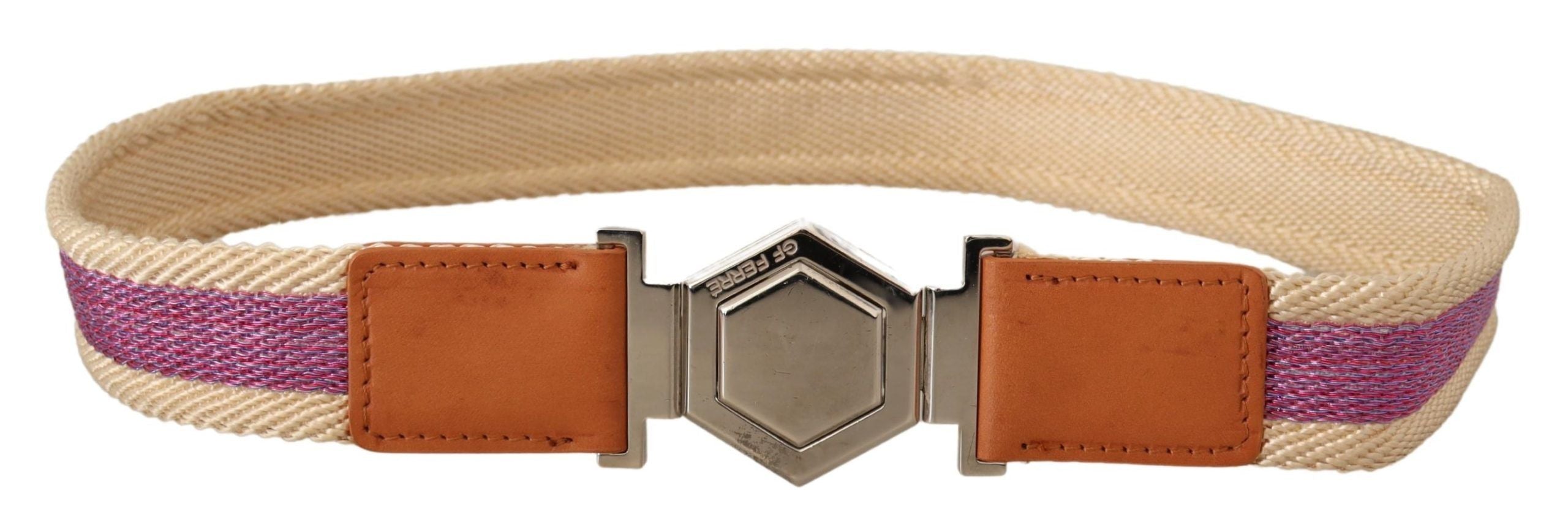 GF Ferre Ceinture de mode en cuir multicolore élégante