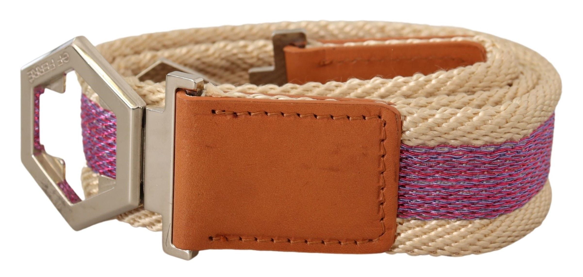 GF Ferre Ceinture de mode en cuir multicolore élégante