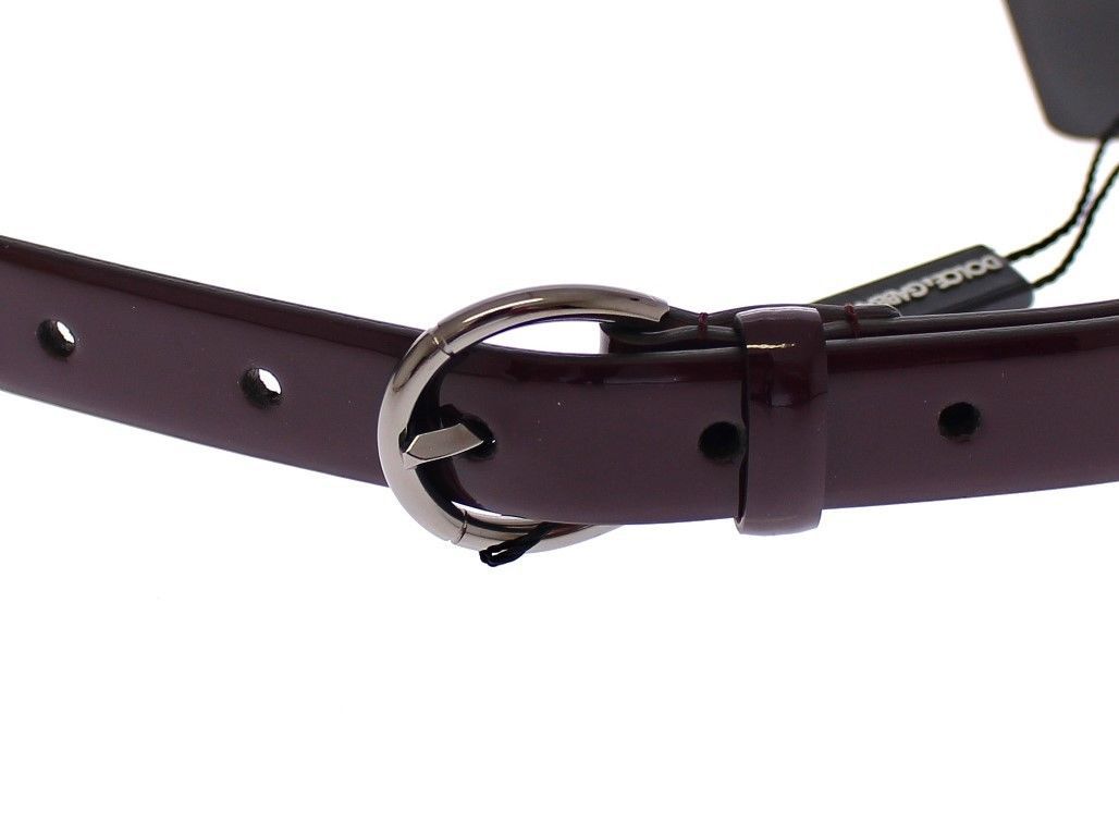 Dolce &amp; Gabbana Ceinture élégante en cuir violet - Élégance italienne