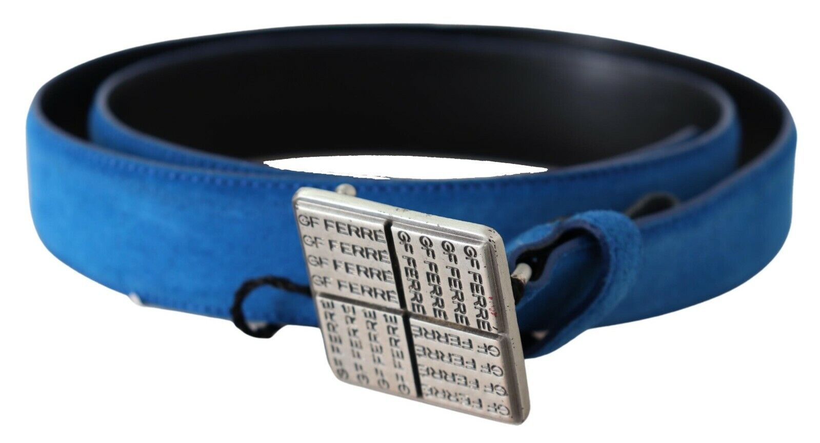 GF Ferre Ceinture élégante en cuir bleu royal