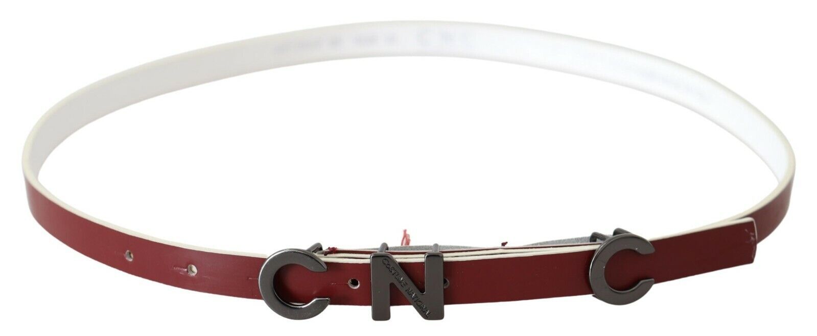 Costume National Chic Ceinture de mode en cuir marron