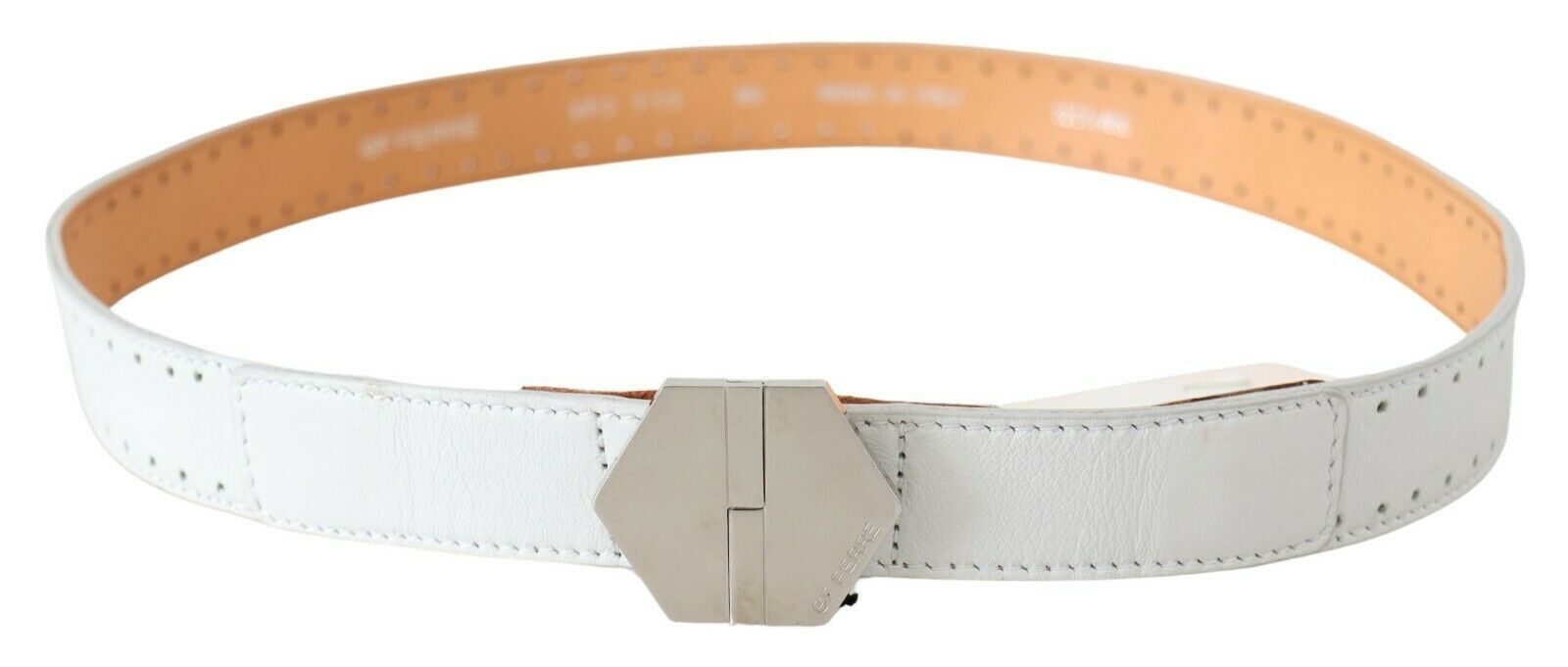 GF Ferre Ceinture élégante en cuir blanc