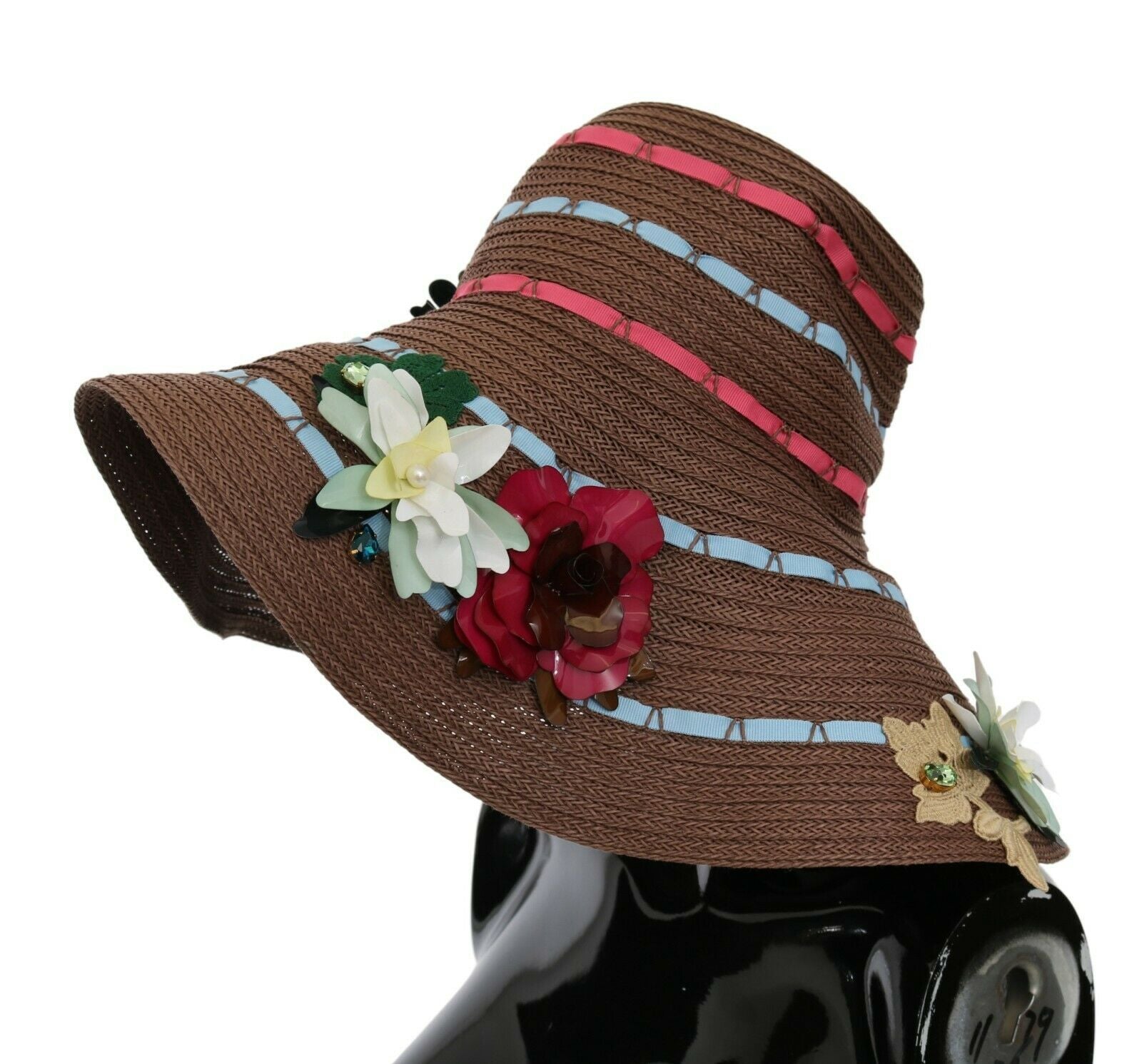 Dolce &amp; Gabbana Chapeau élégant à large bord à fleurs