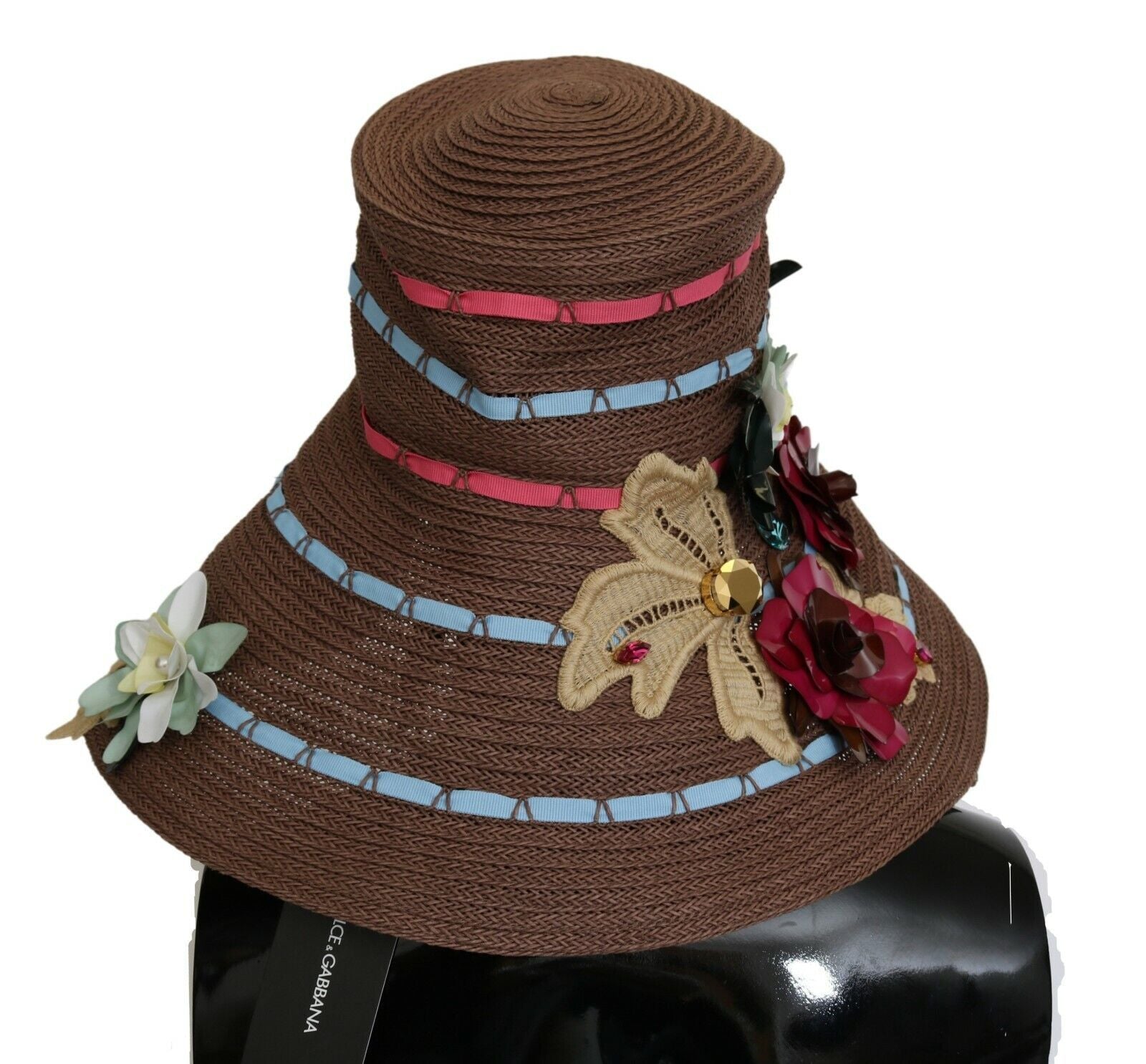 Dolce &amp; Gabbana Chapeau élégant à large bord à fleurs