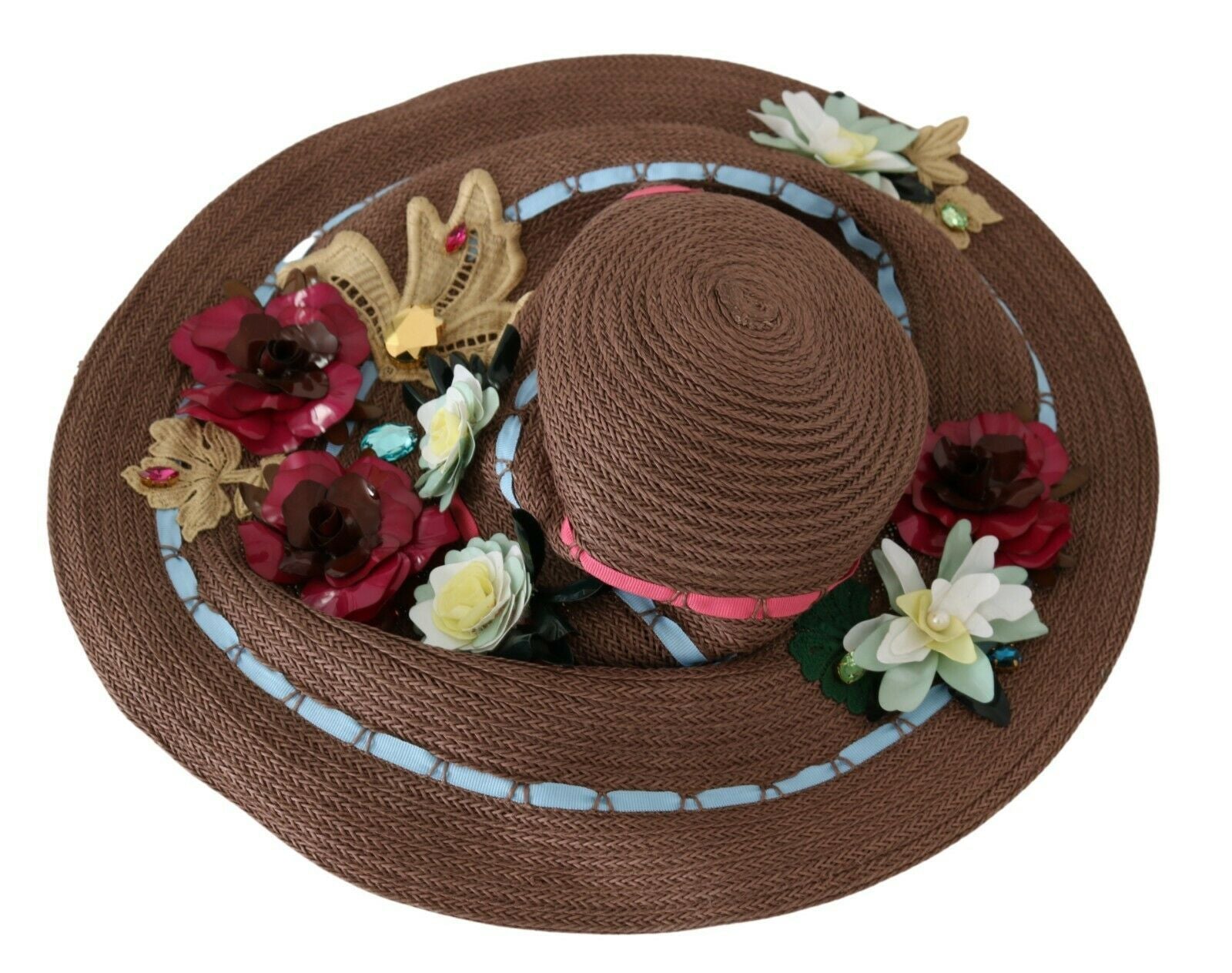 Dolce &amp; Gabbana Chapeau élégant à large bord à fleurs