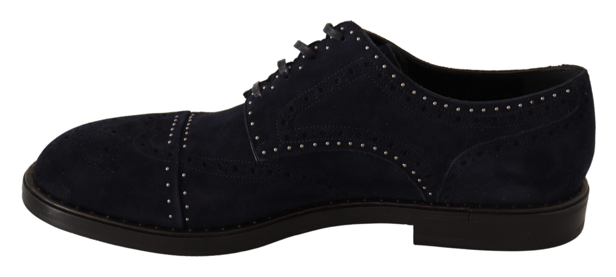 Dolce &amp; Gabbana Chaussures Derby élégantes en daim avec clous argentés