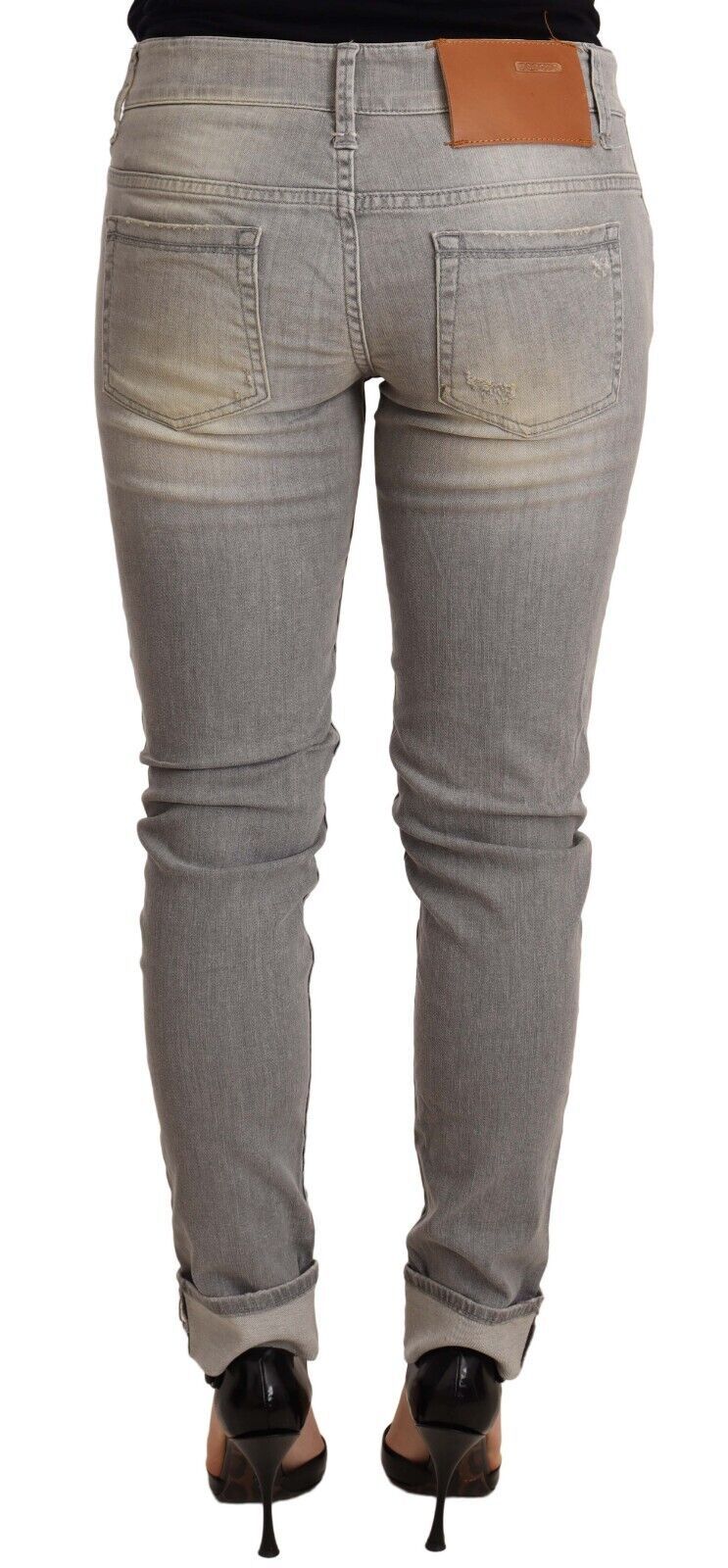 Jean Acht Chic coupe slim en denim gris délavé