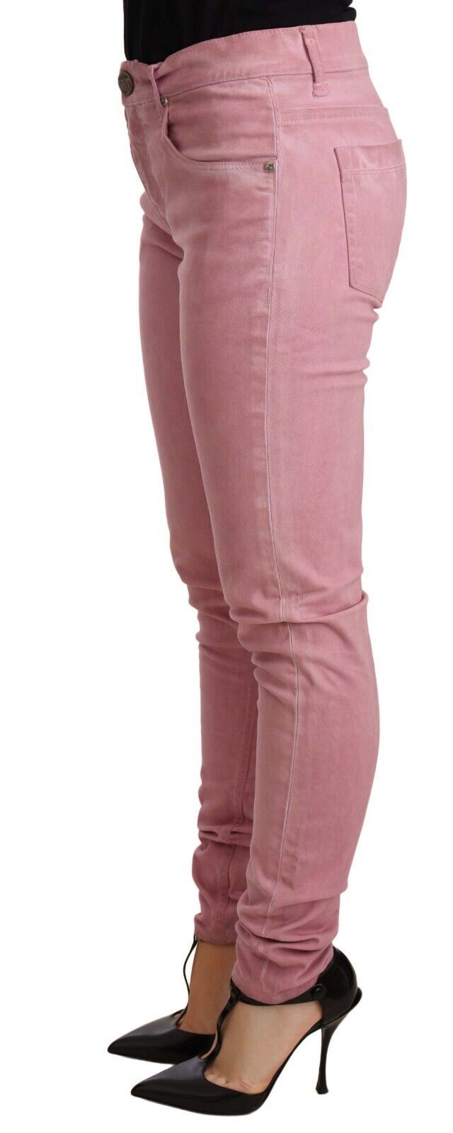 Acht élégant jean slim en denim rose