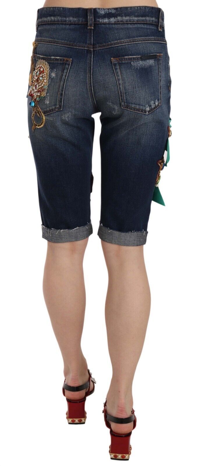 Dolce &amp; Gabbana Short en jean orné élégant longueur genou