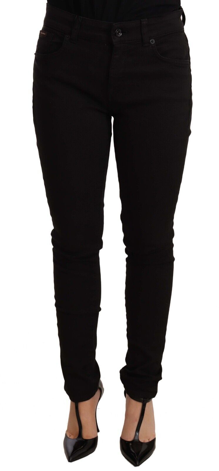 Dolce &amp; Gabbana Chic Jean skinny noir taille moyenne