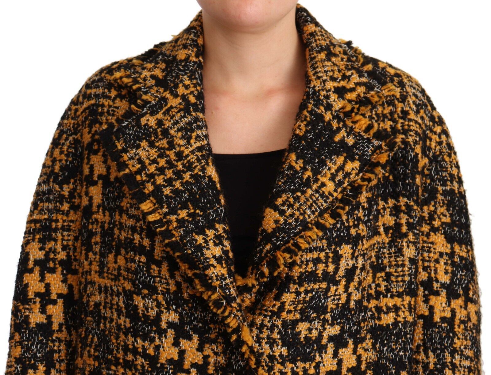 Dolce &amp; Gabbana Manteau cardigan long à revers cranté multicolore