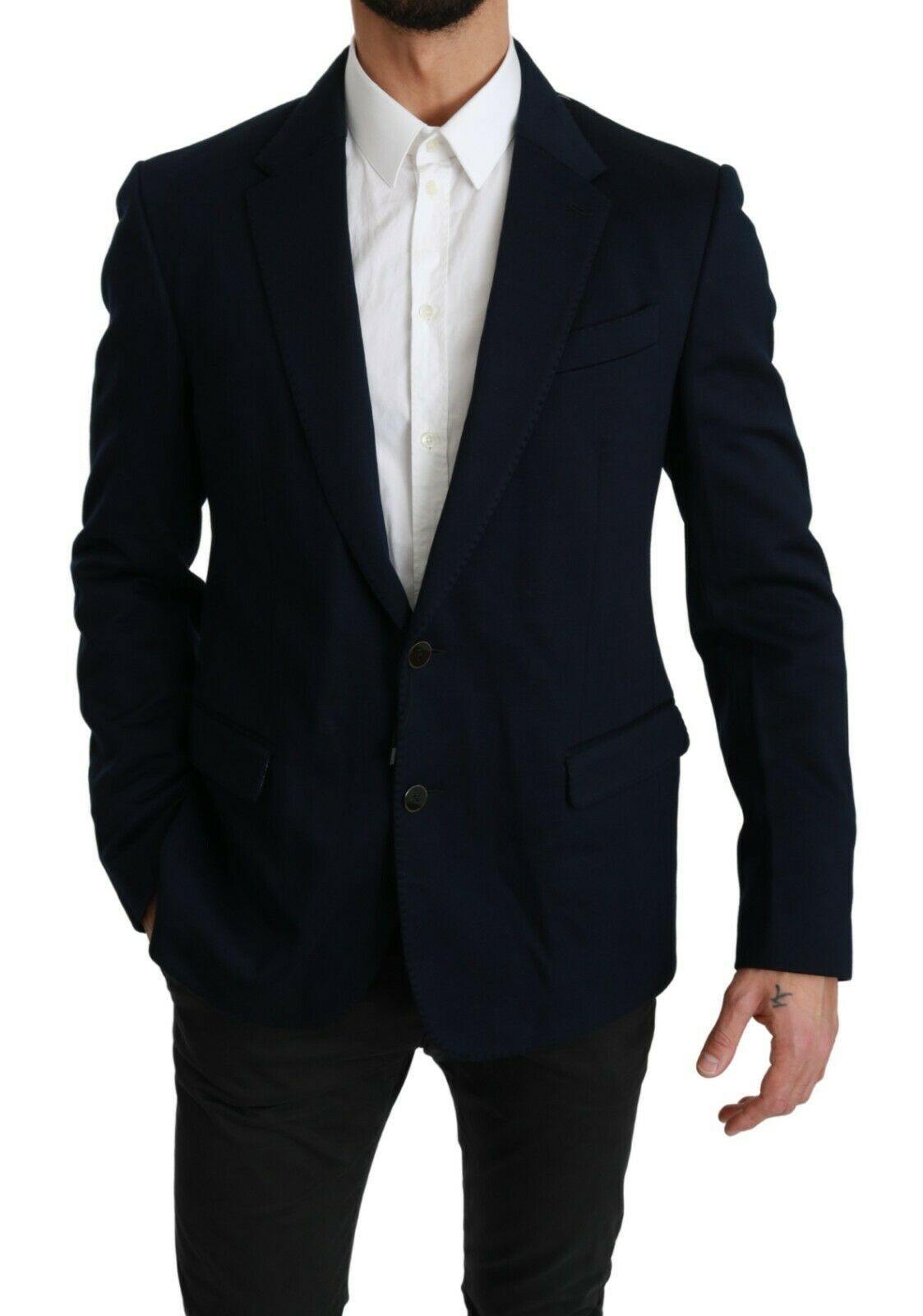 Dolce &amp; Gabbana Blazer élégant coupe slim bleu foncé pour homme