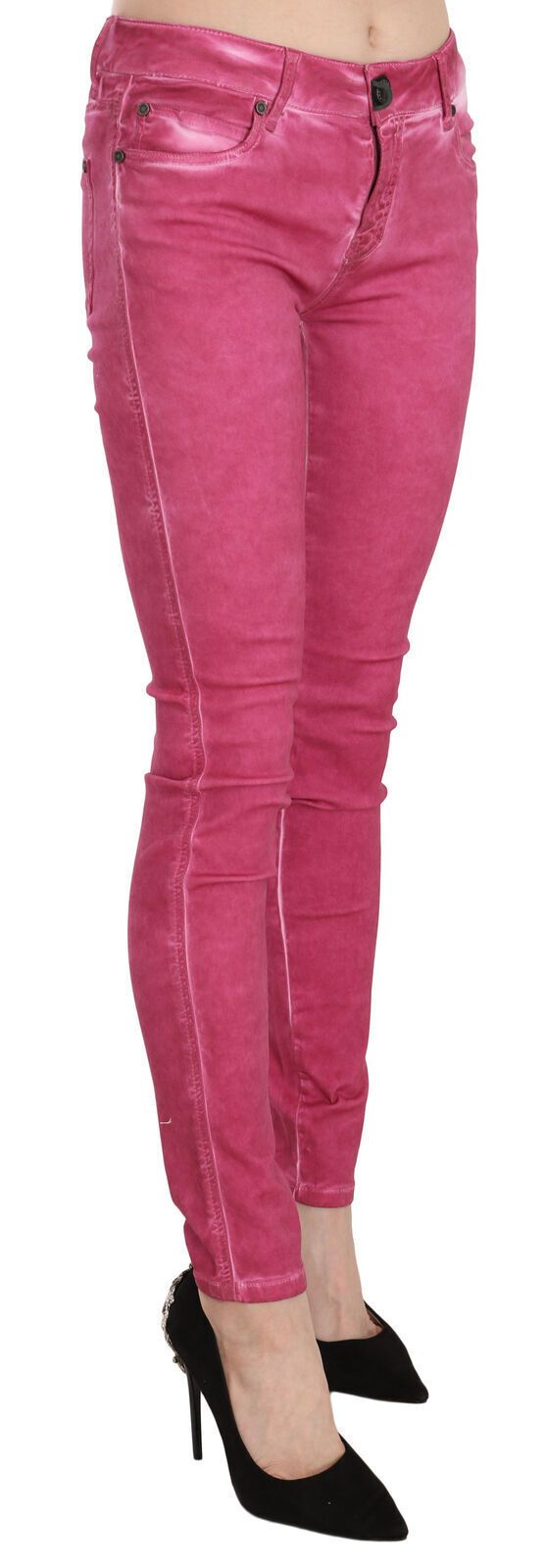 Dolce &amp; Gabbana Chic Pantalon skinny rose taille moyenne