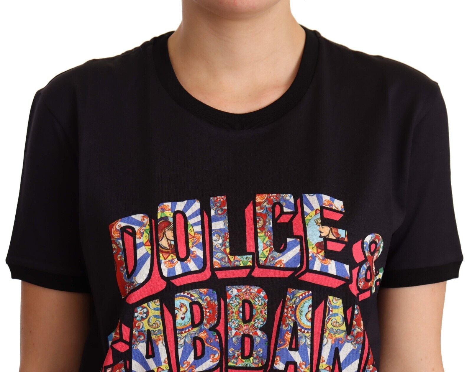 Dolce &amp; Gabbana T-shirt élégant en coton noir avec logo