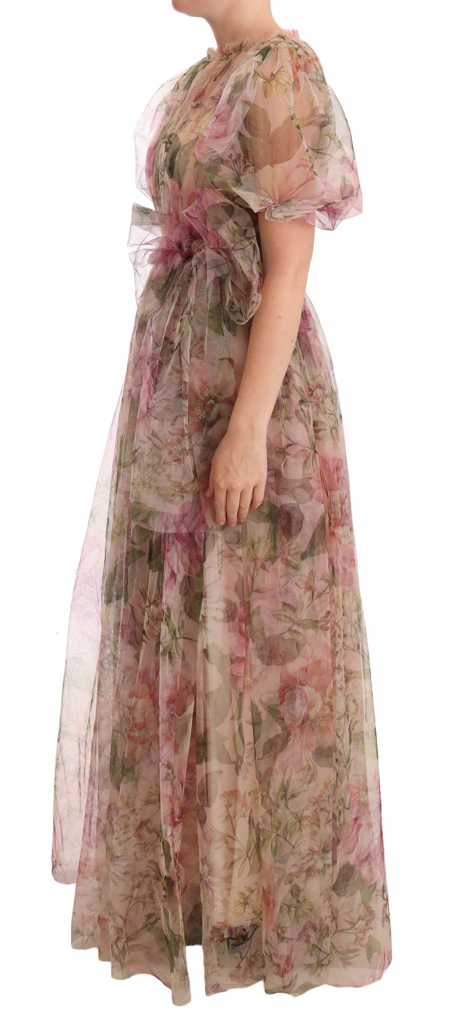 Dolce &amp; Gabbana - Robe longue en nylon à imprimé floral