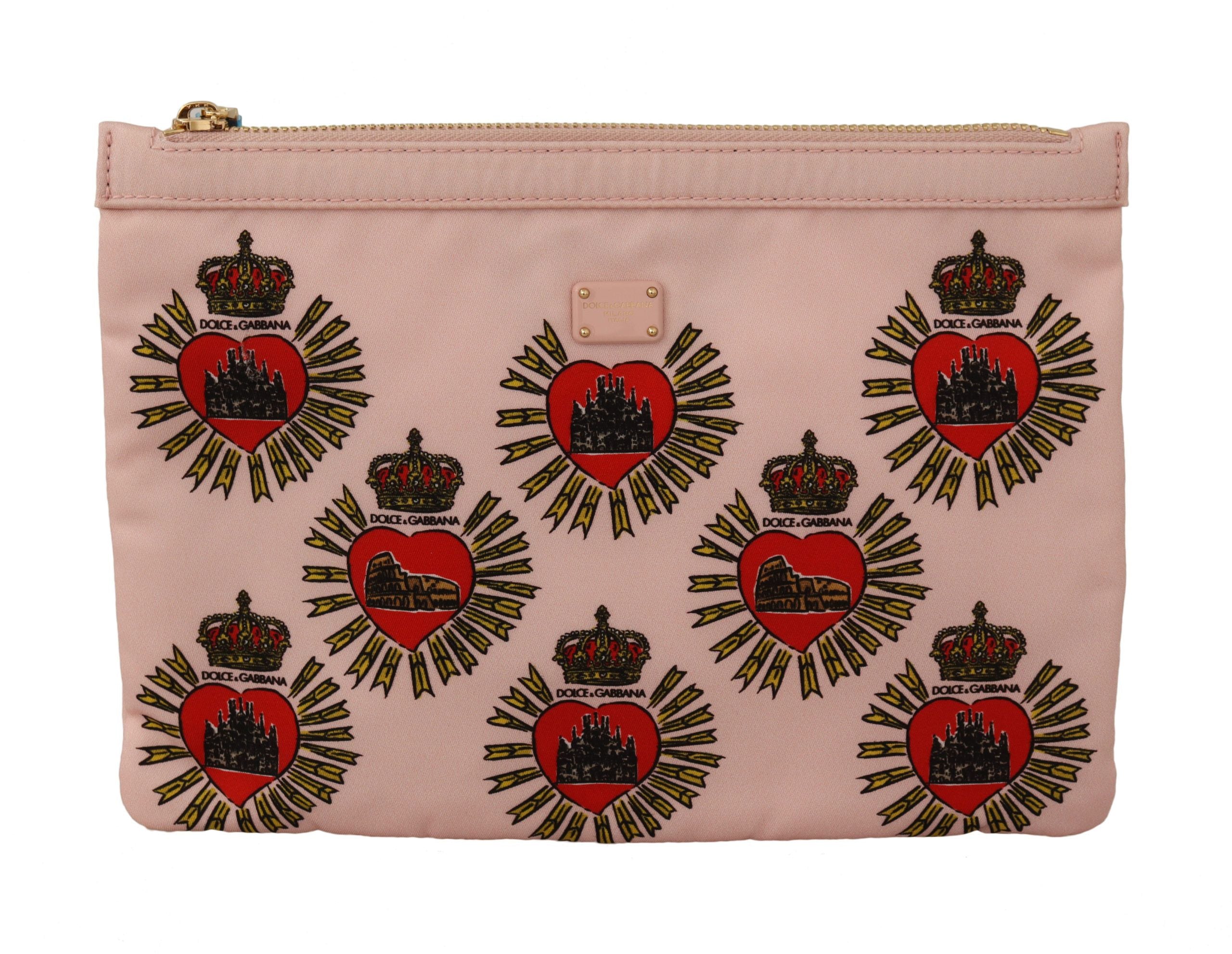 Dolce &amp; Gabbana Portefeuille pochette élégant coeur rose