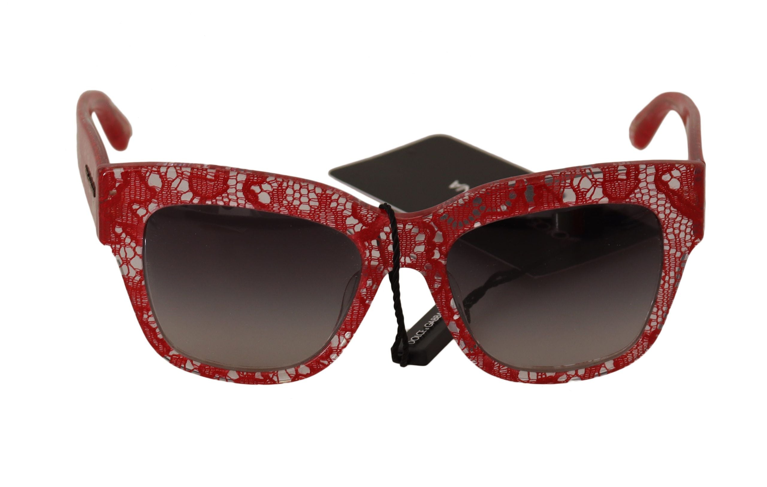 Dolce &amp; Gabbana Lunettes de soleil élégantes avec insert en dentelle sicilienne