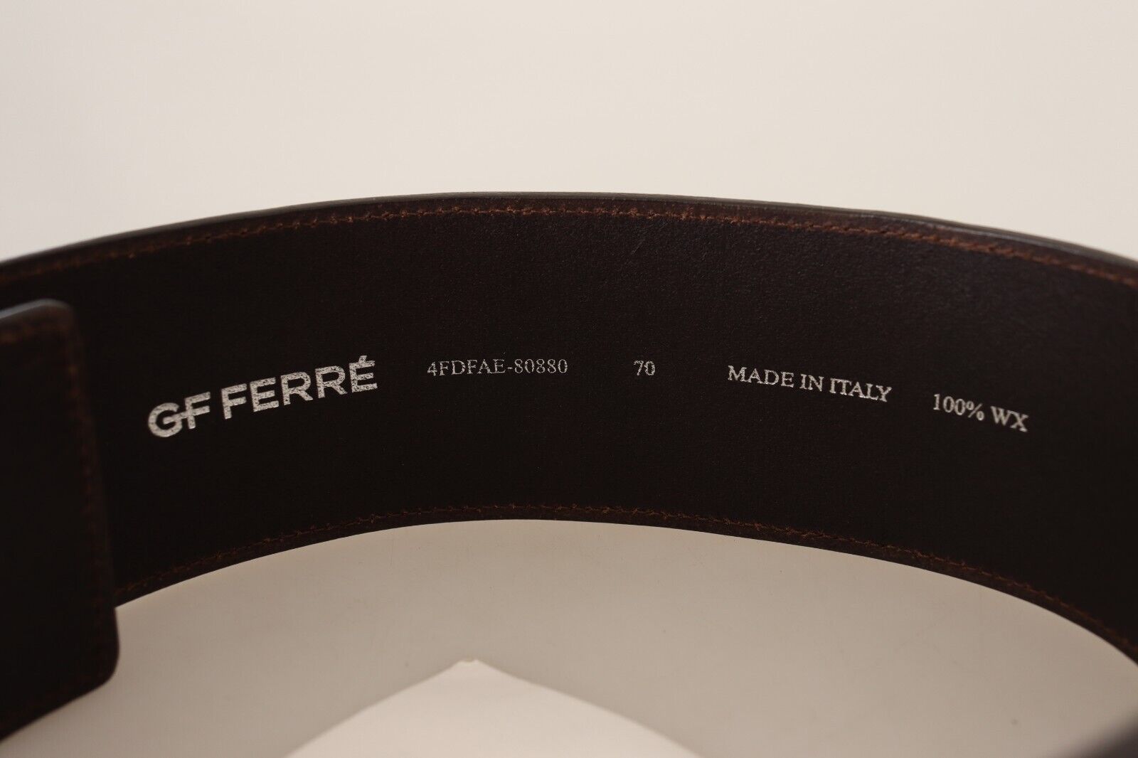 GF Ferre Ceinture élégante en cuir véritable - Marron chic