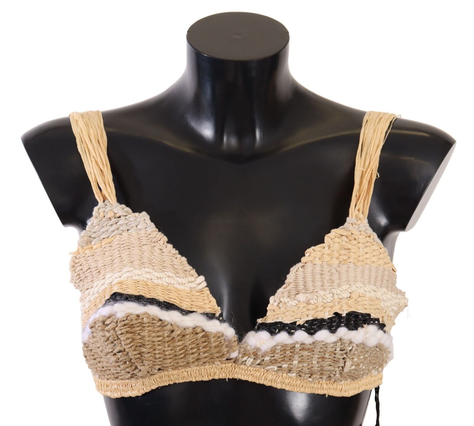 Dolce &amp; Gabbana Chic Top court en crochet beige