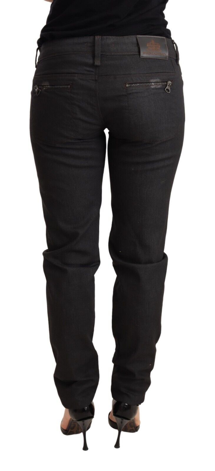 Ermanno Scervino Jean skinny taille basse noir chic