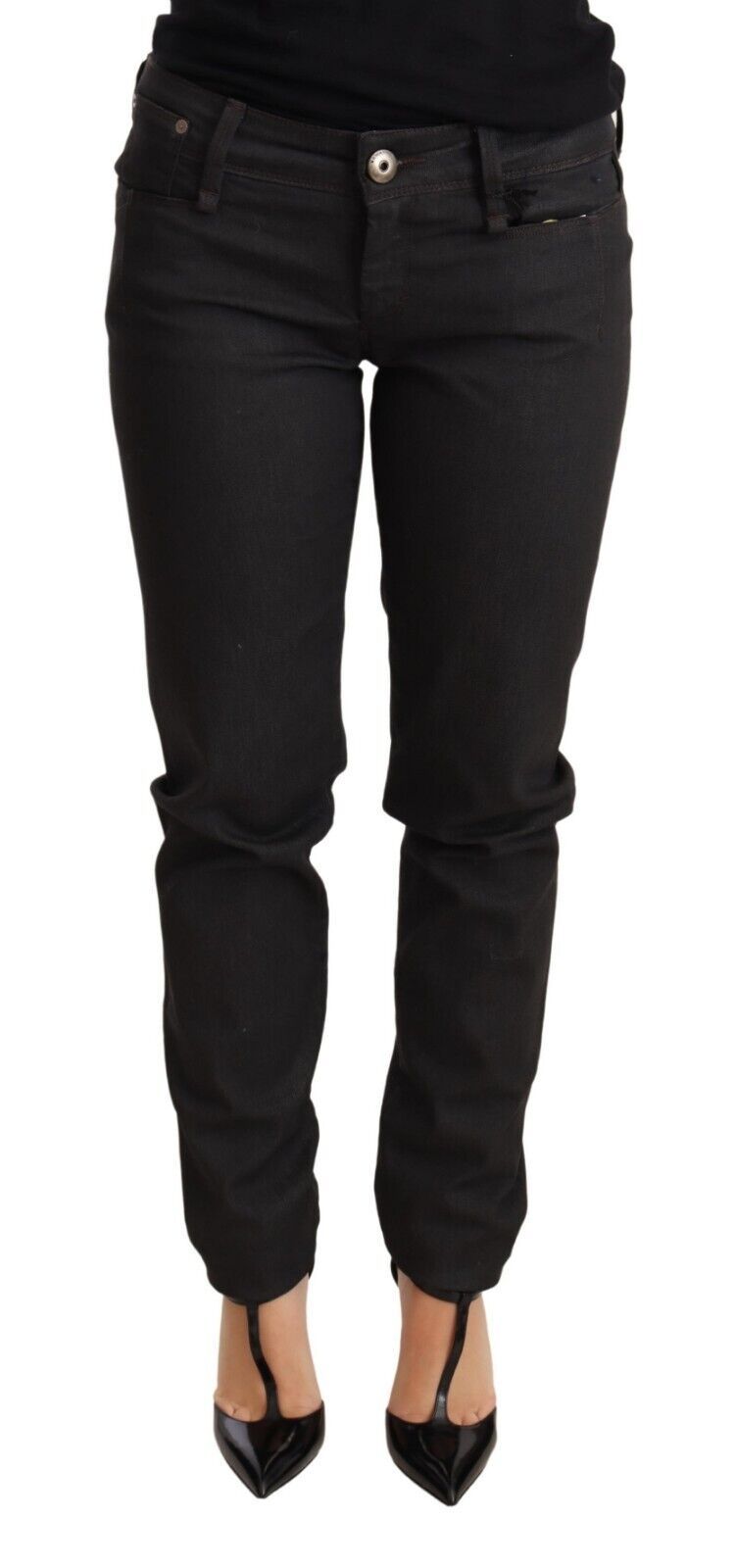 Ermanno Scervino Jean skinny taille basse noir chic