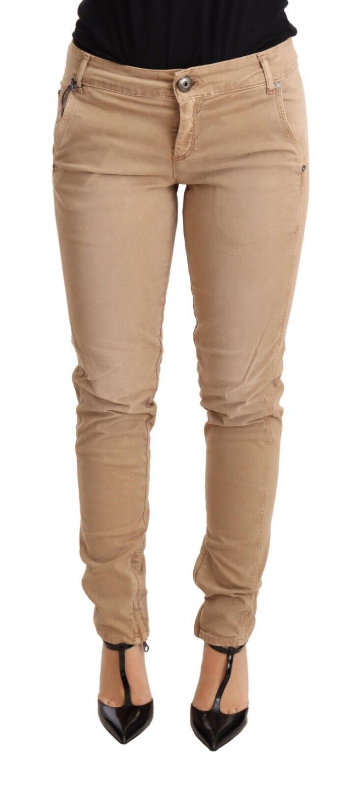 Ermanno Scervino Pantalon skinny taille basse chic en coton