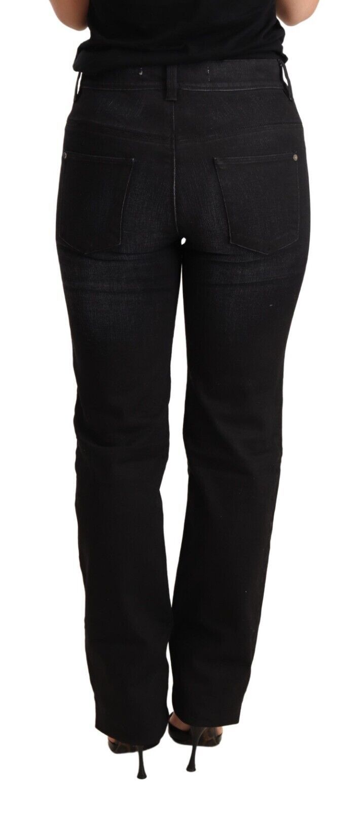 Ermanno Scervino Jean coupe droite délavé noir chic