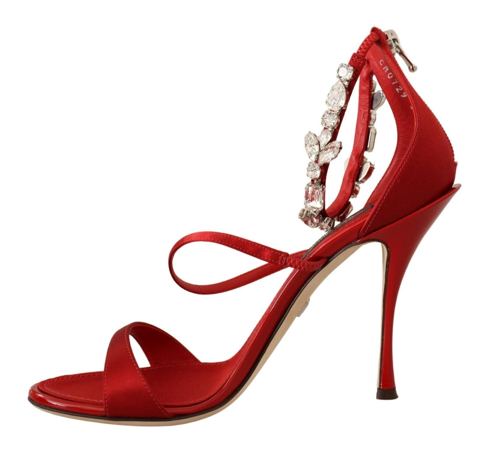 Dolce &amp; Gabbana Sandales à talons ornées de cristaux rouges