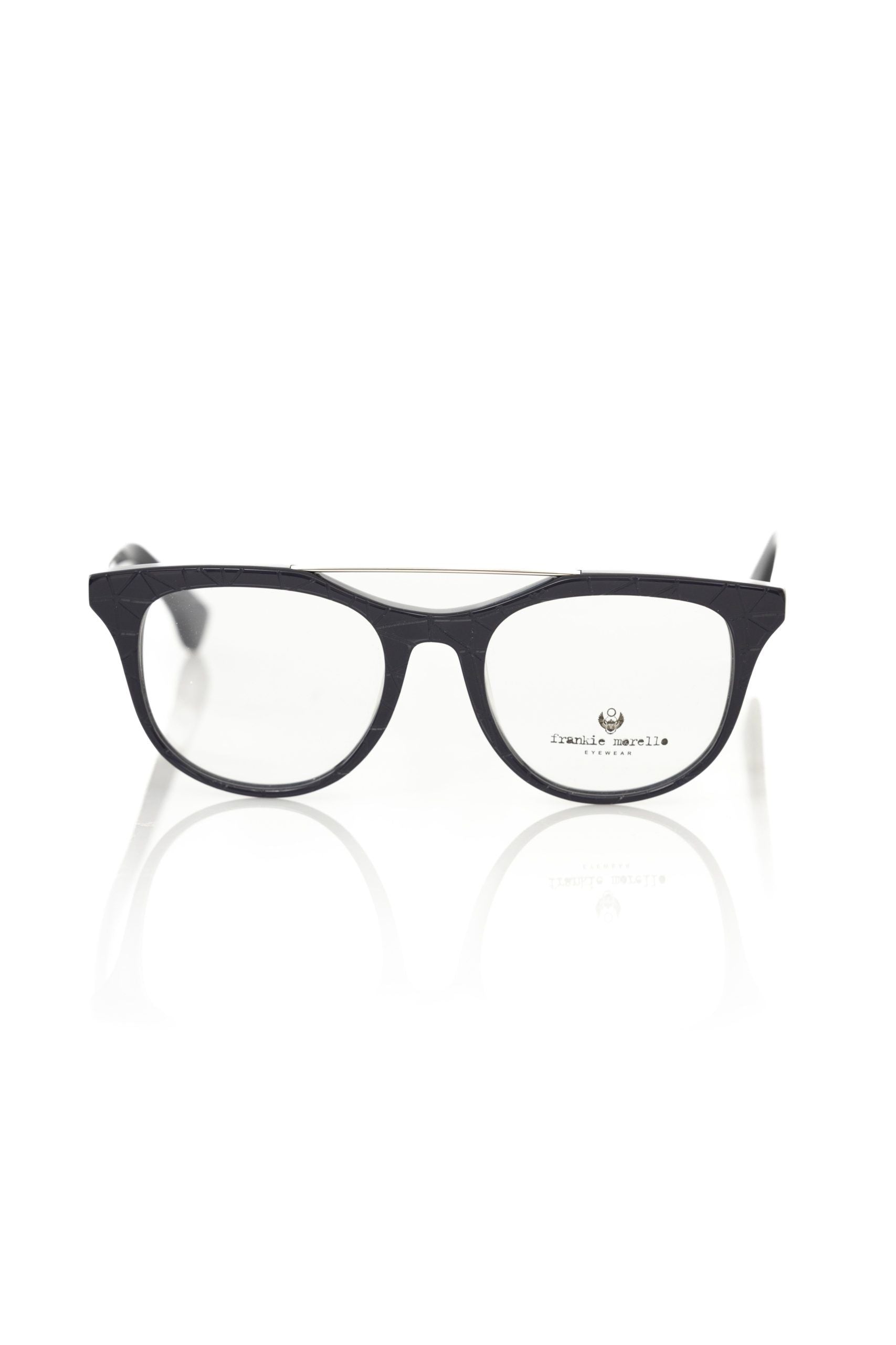 Lunettes de vue bleu nuit à motif géométrique Frankie Morello