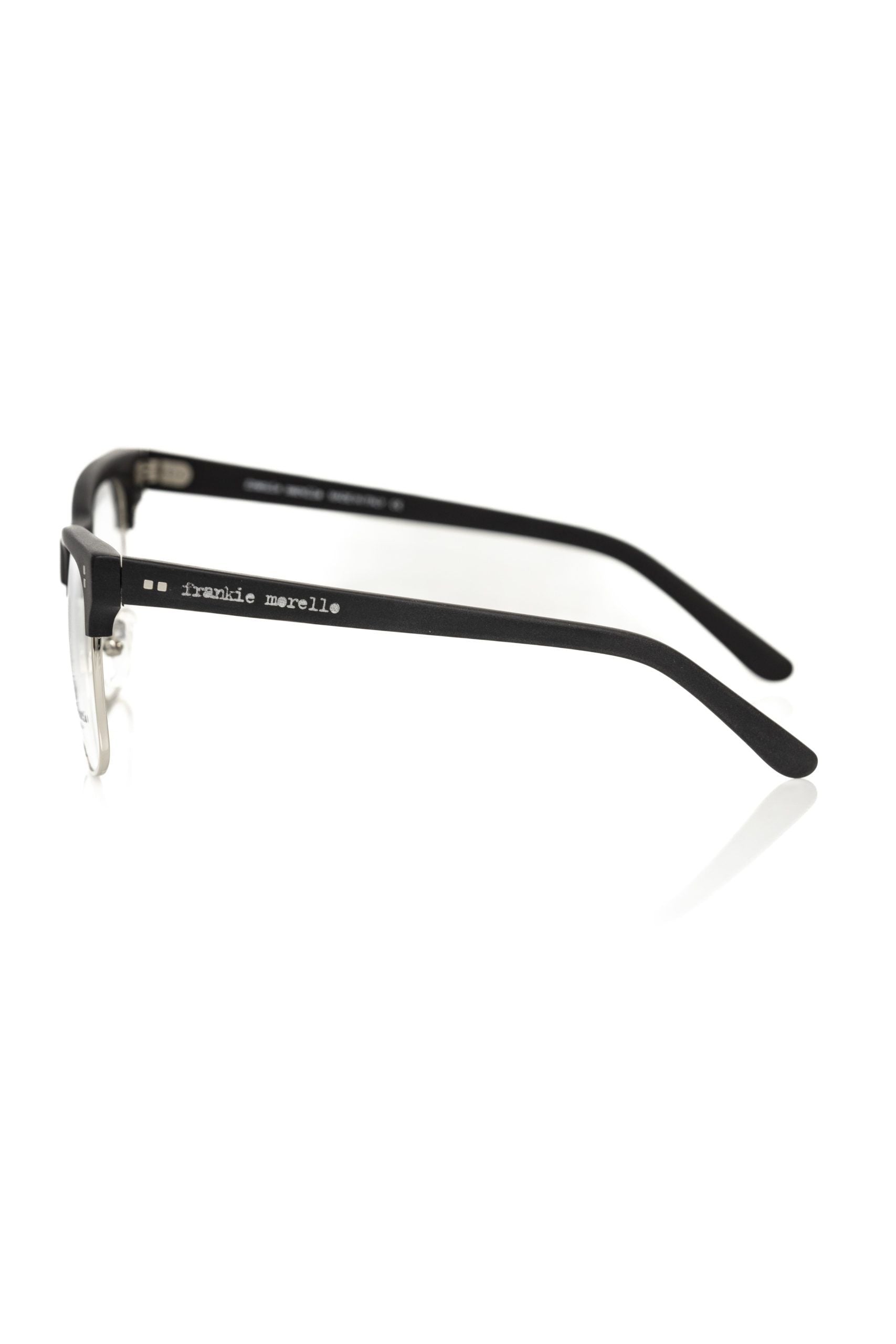 Frankie Morello Lunettes de vue élégantes Clubmaster à monture métallique