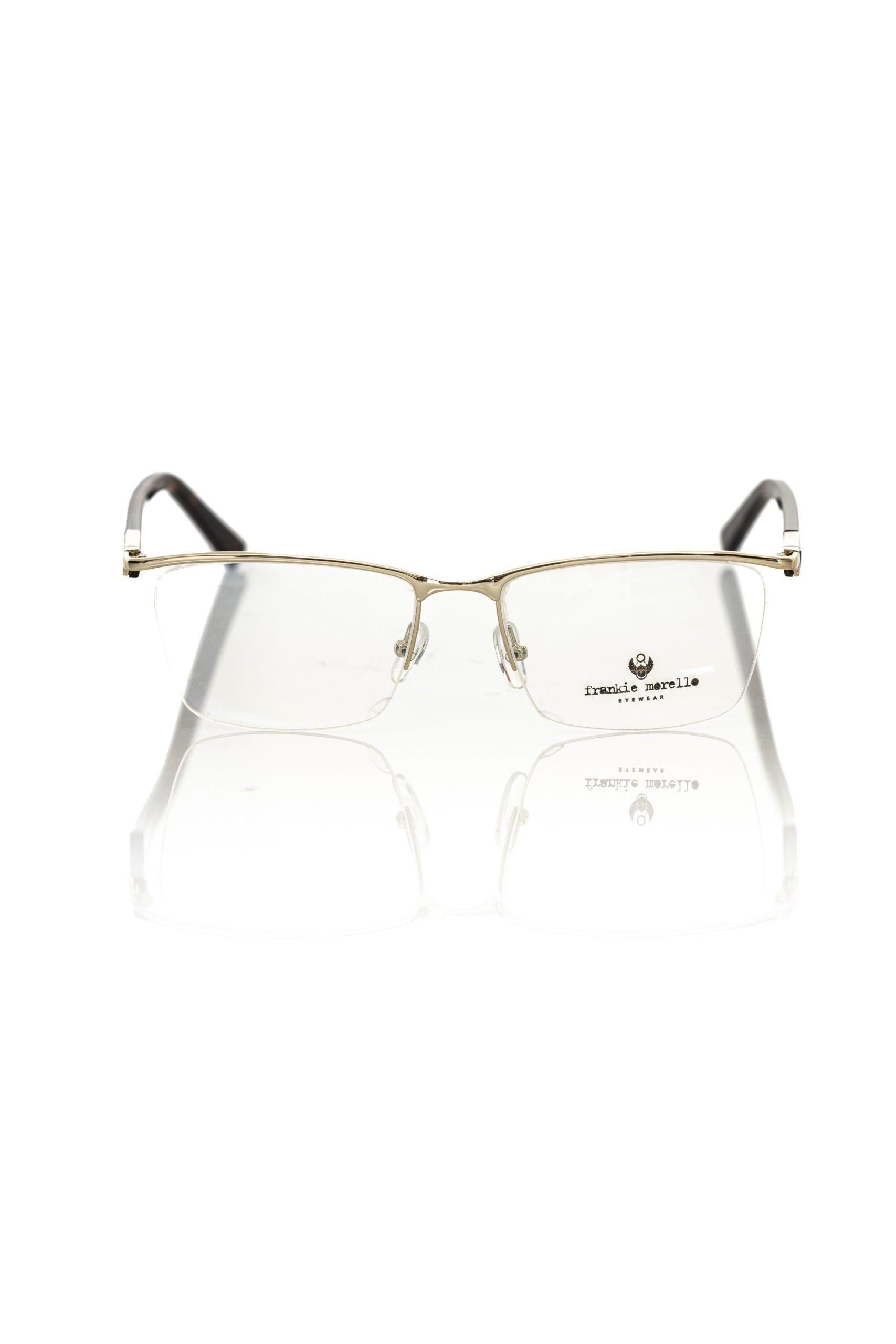 Lunettes de vue dorées Frankie Morello Clubmaster Elegance