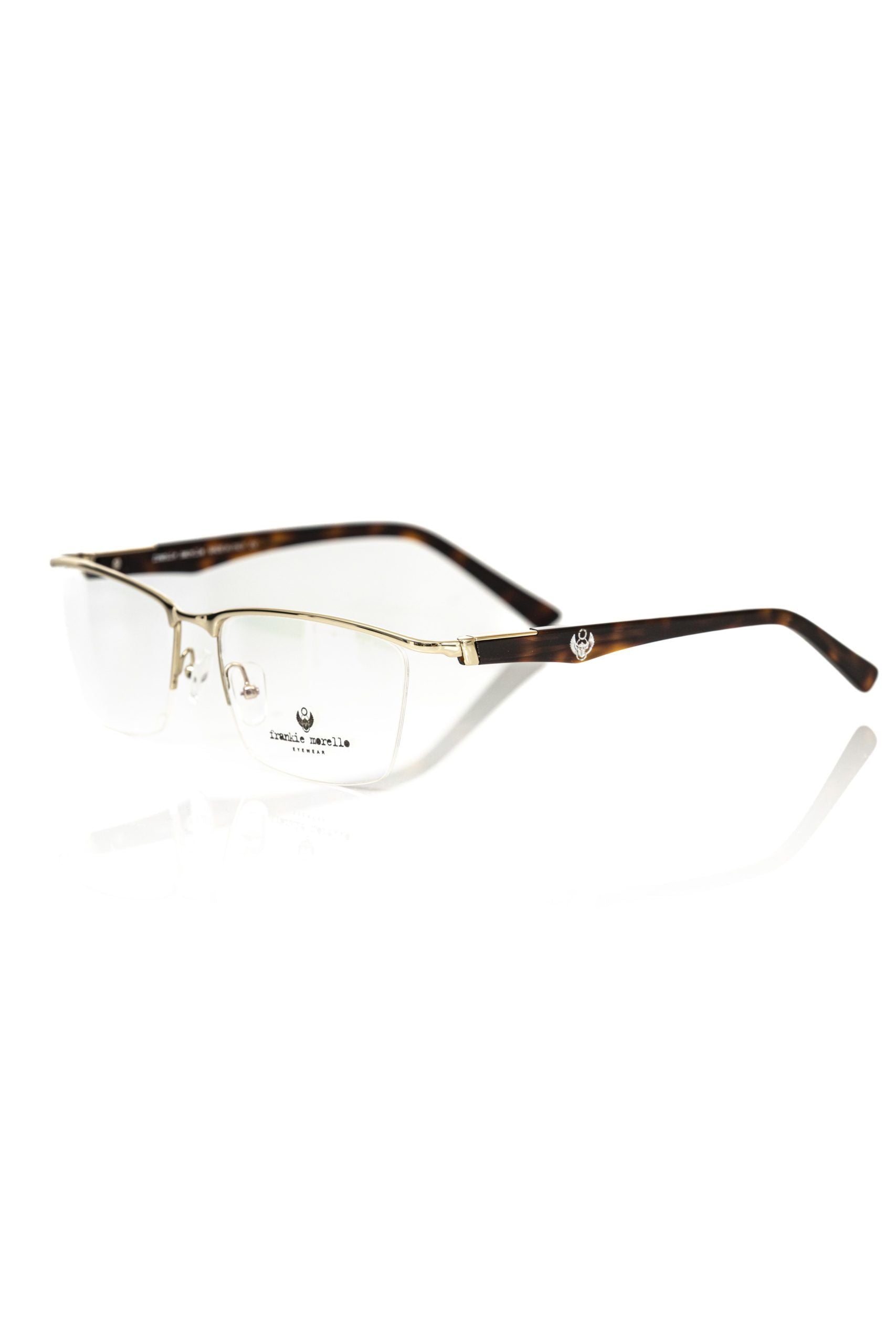 Lunettes de vue dorées Frankie Morello Clubmaster Elegance