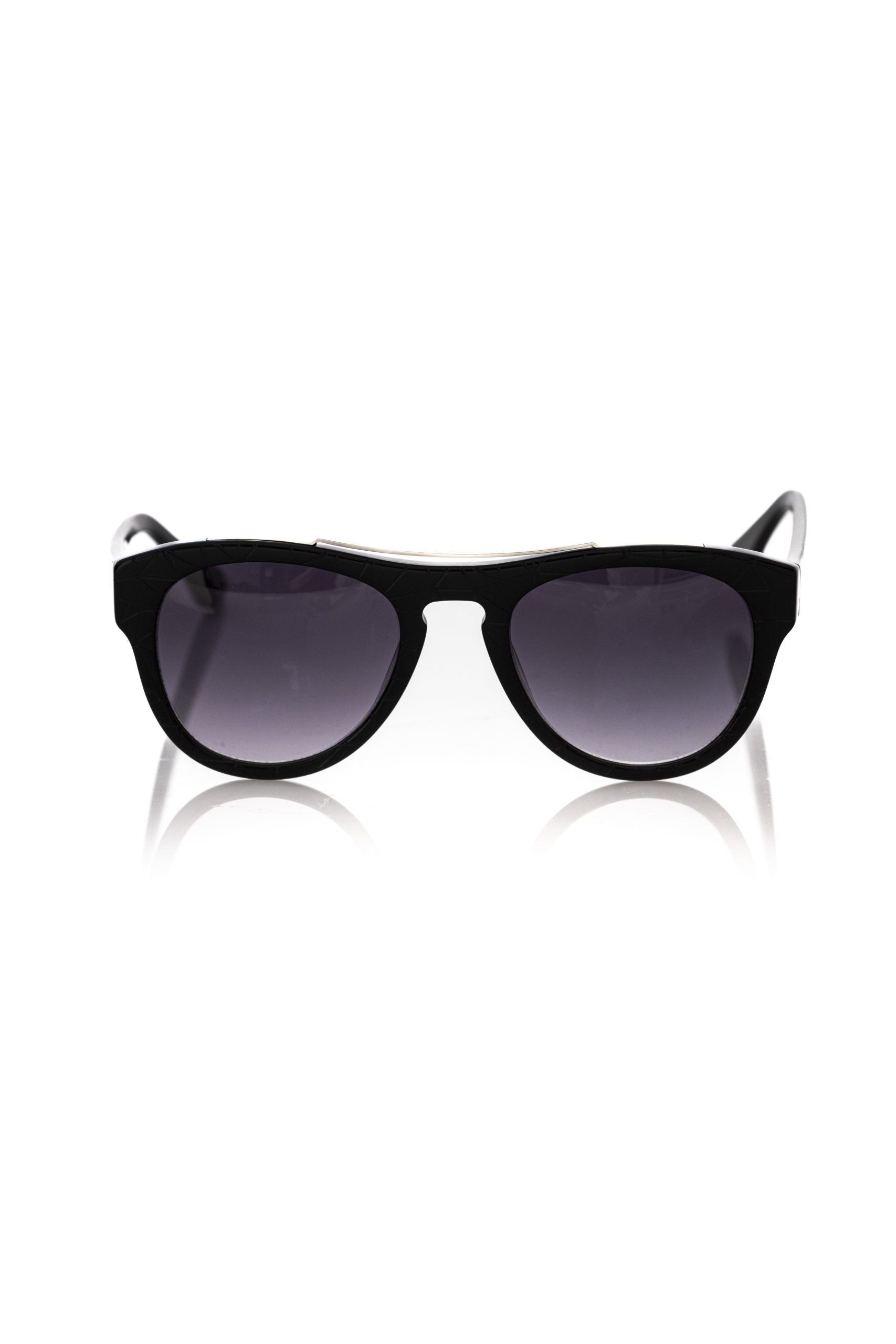 Lunettes de soleil Wayfarer noires géométriques chic Frankie Morello