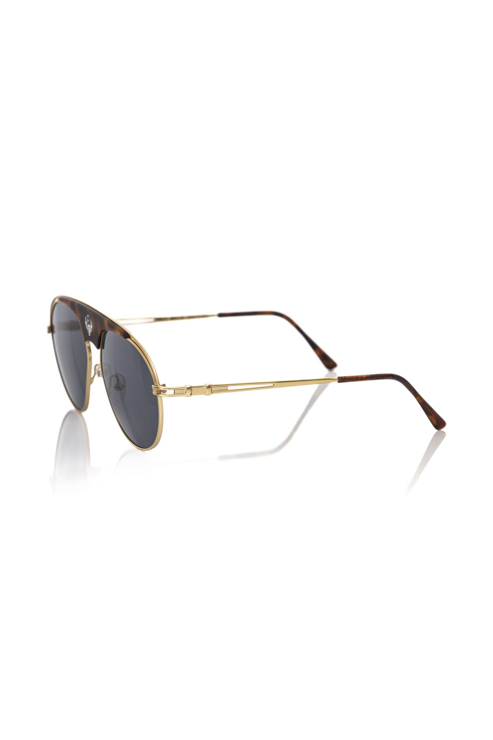 Frankie Morello Lunettes de soleil élégantes Shield avec accents Havane