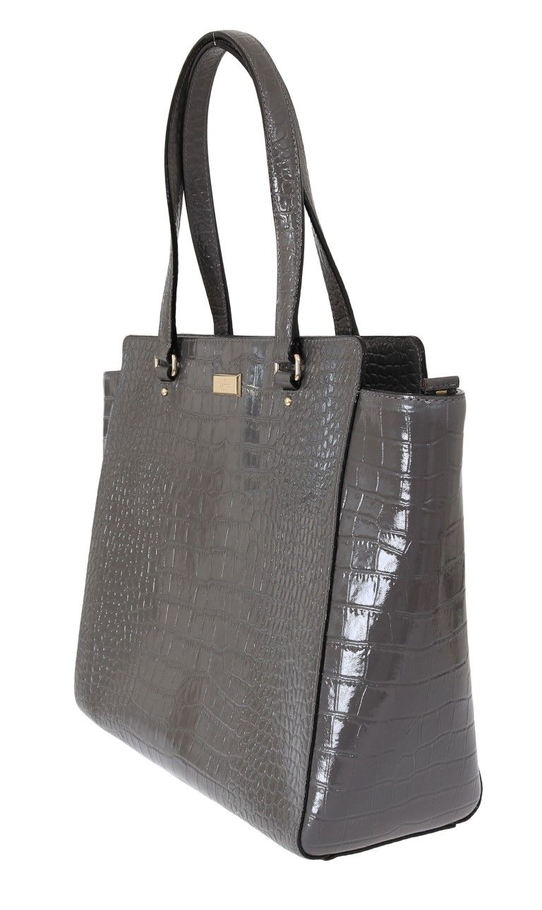 Kate Spade Chic Elissa Sac à main en cuir gris