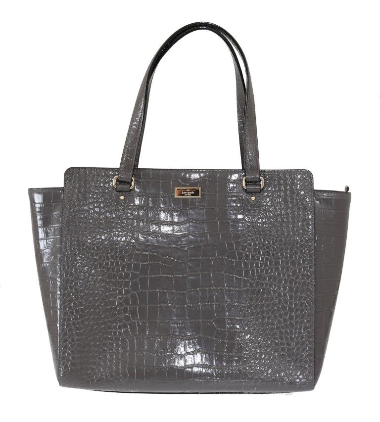 Kate Spade Chic Elissa Sac à main en cuir gris