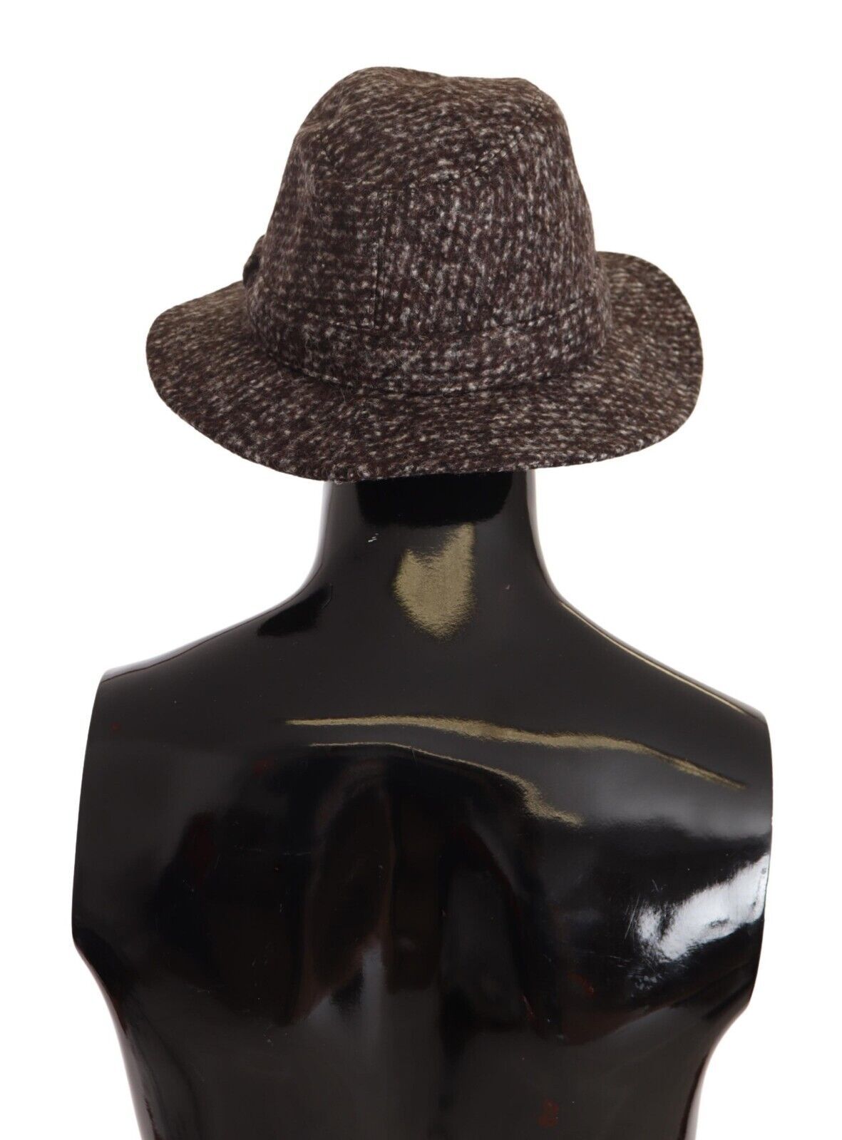 Dolce &amp; Gabbana Chapeau élégant à large bord en tweed gris