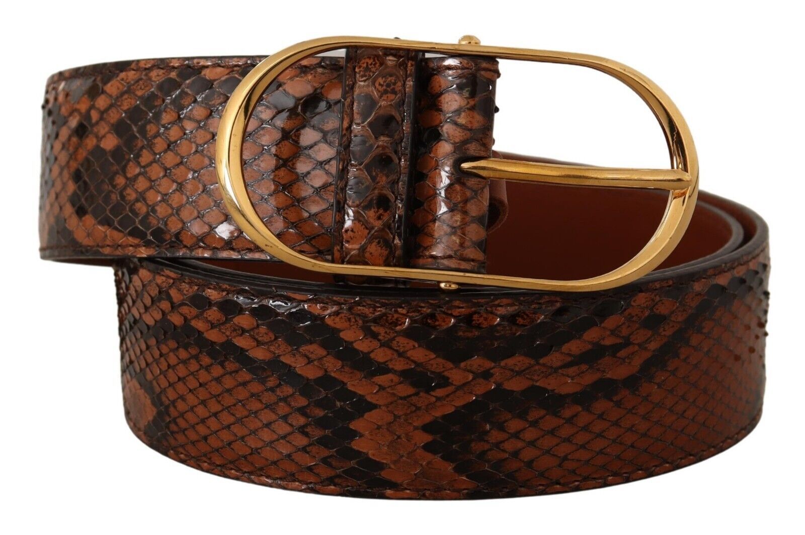 Dolce &amp; Gabbana Ceinture en cuir élégante avec boucle dorée