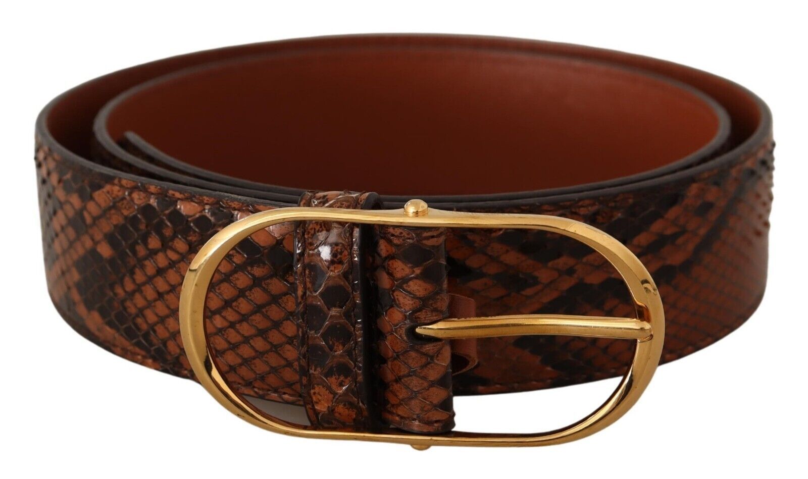 Dolce &amp; Gabbana Ceinture en cuir élégante avec boucle dorée