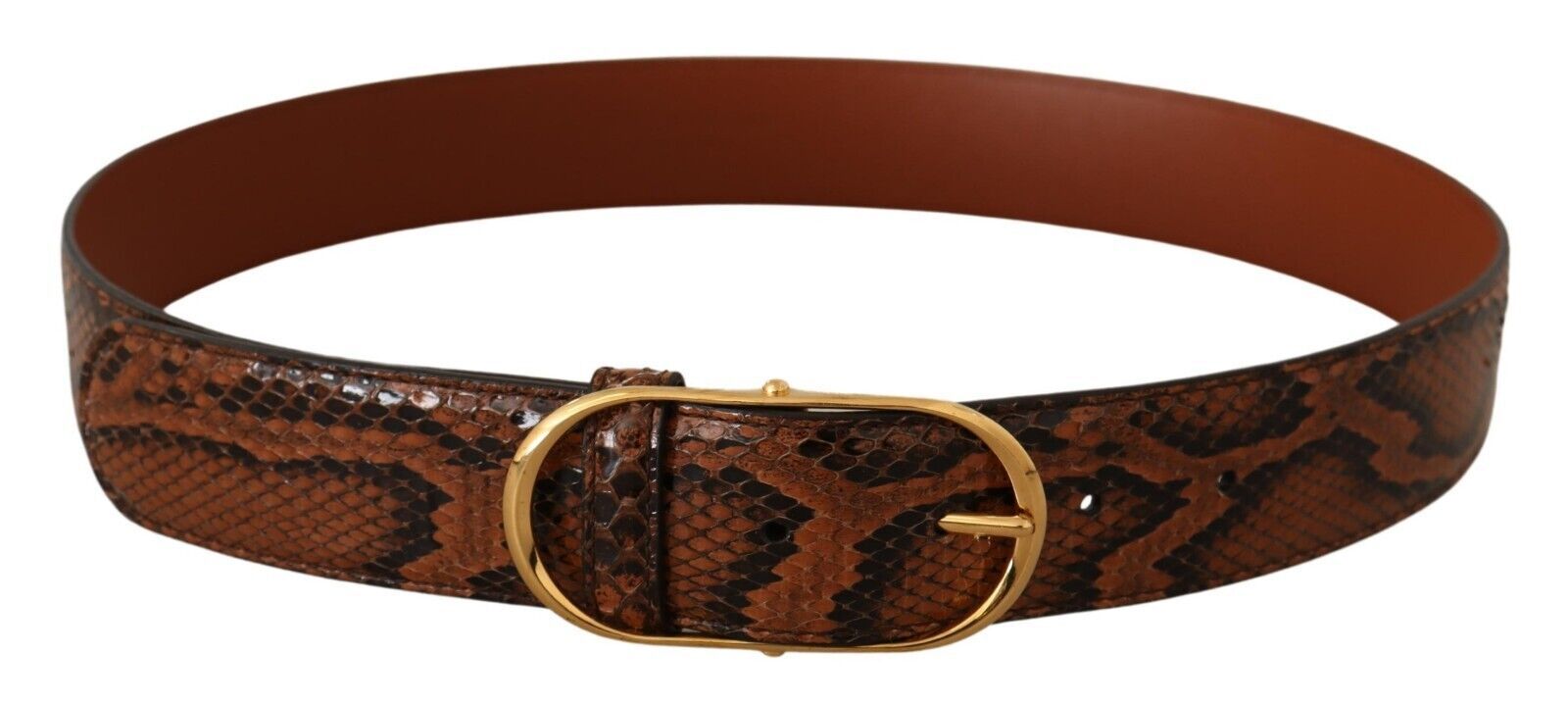 Dolce &amp; Gabbana Ceinture en cuir élégante avec boucle dorée