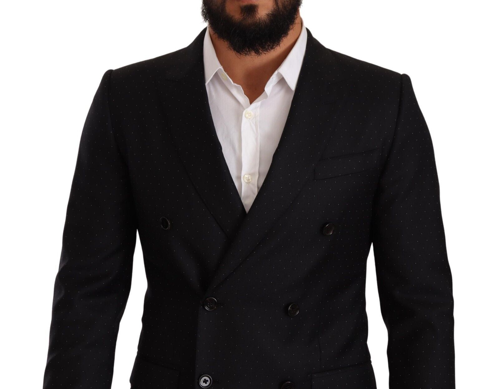 Dolce &amp; Gabbana Blazer formel à pois noir élégant