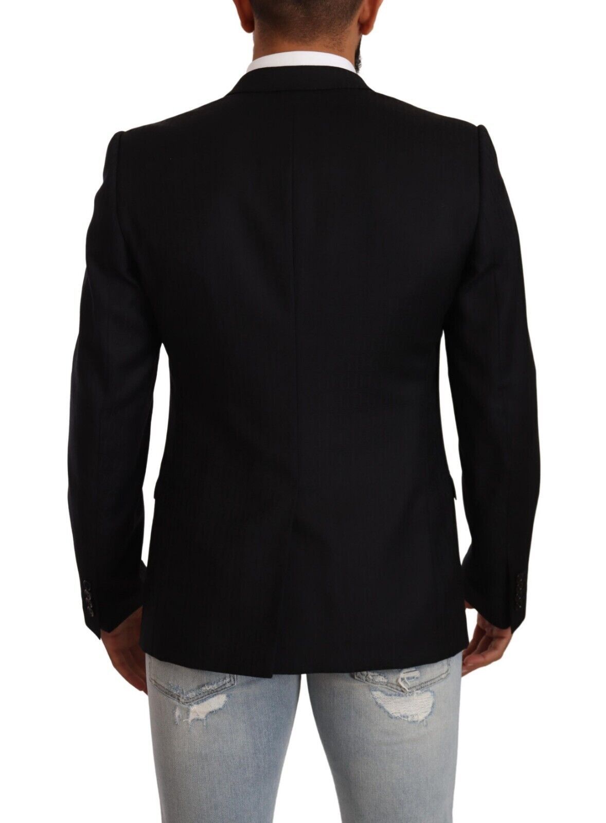 Dolce &amp; Gabbana Blazer en laine vierge noire exclusif