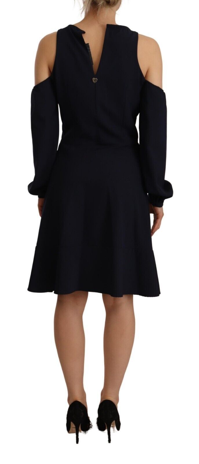 Robe trapèze noire à épaules dénudées Twinset Chic