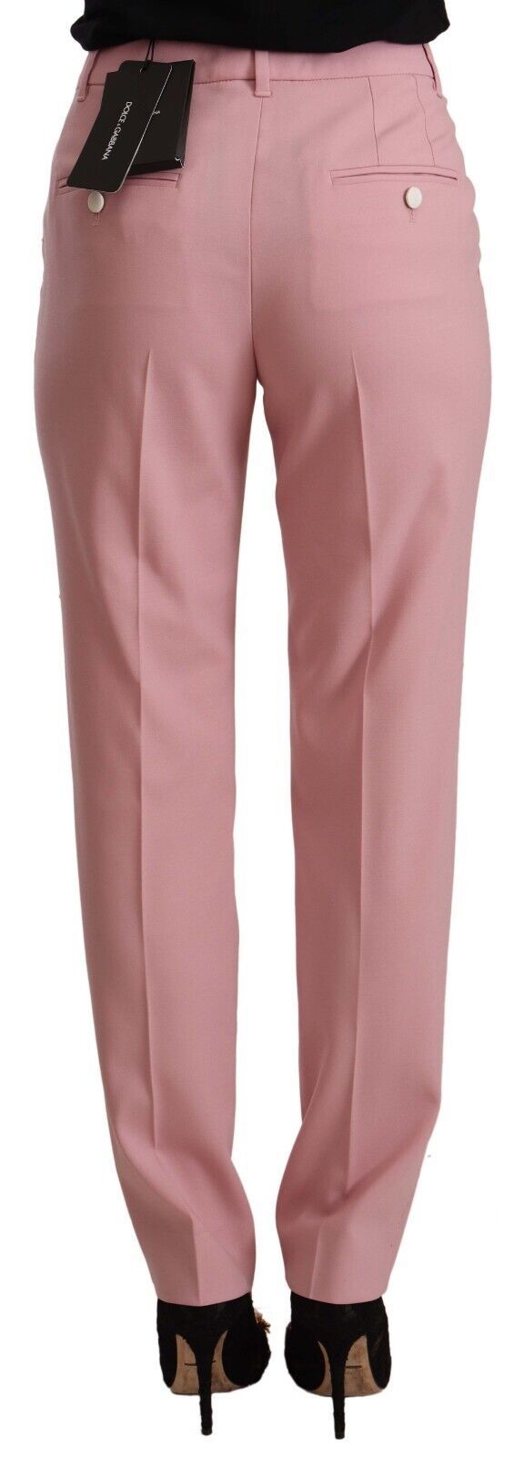 Dolce &amp; Gabbana Pantalon taille haute rose élégant