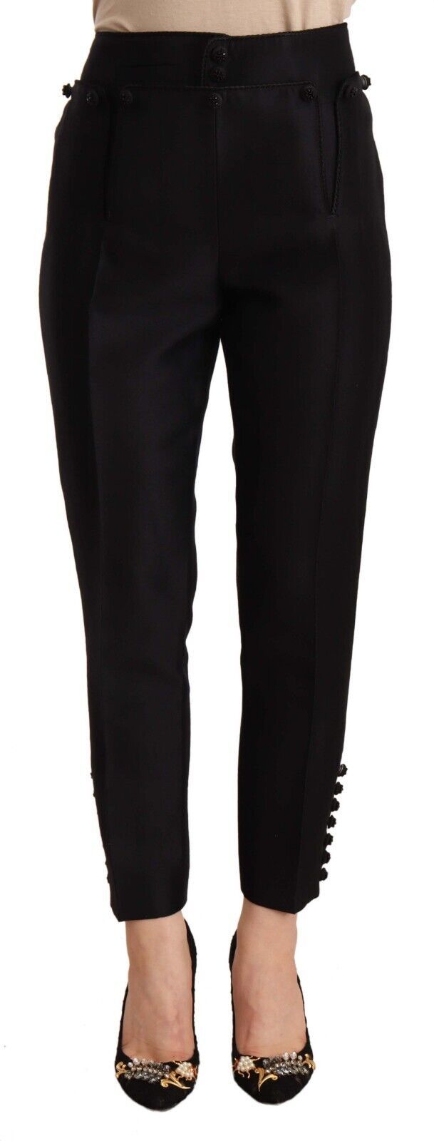 Dsquared² Pantalon court taille haute chic