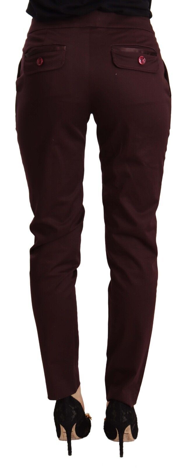 Just Cavalli - Pantalon skinny marron coupe slim avec fermeture éclair