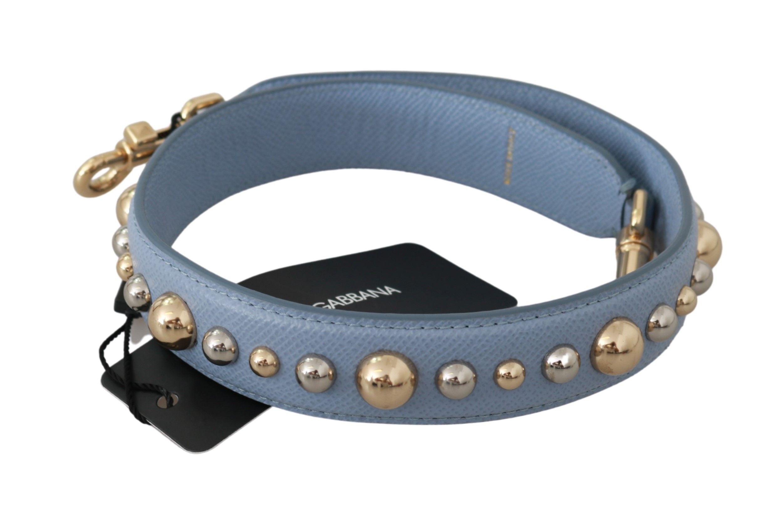 Dolce & Gabbana Elegant Blue Leather Shoulder Strap