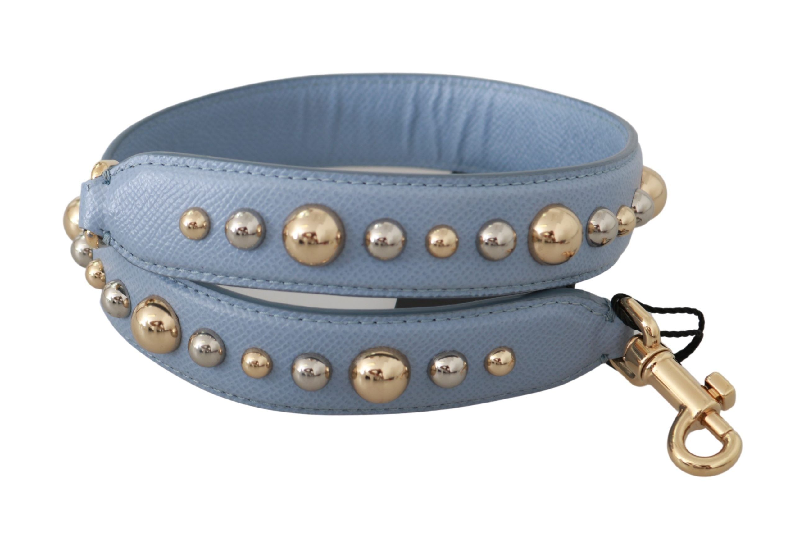 Dolce &amp; Gabbana Élégante bandoulière en cuir bleu