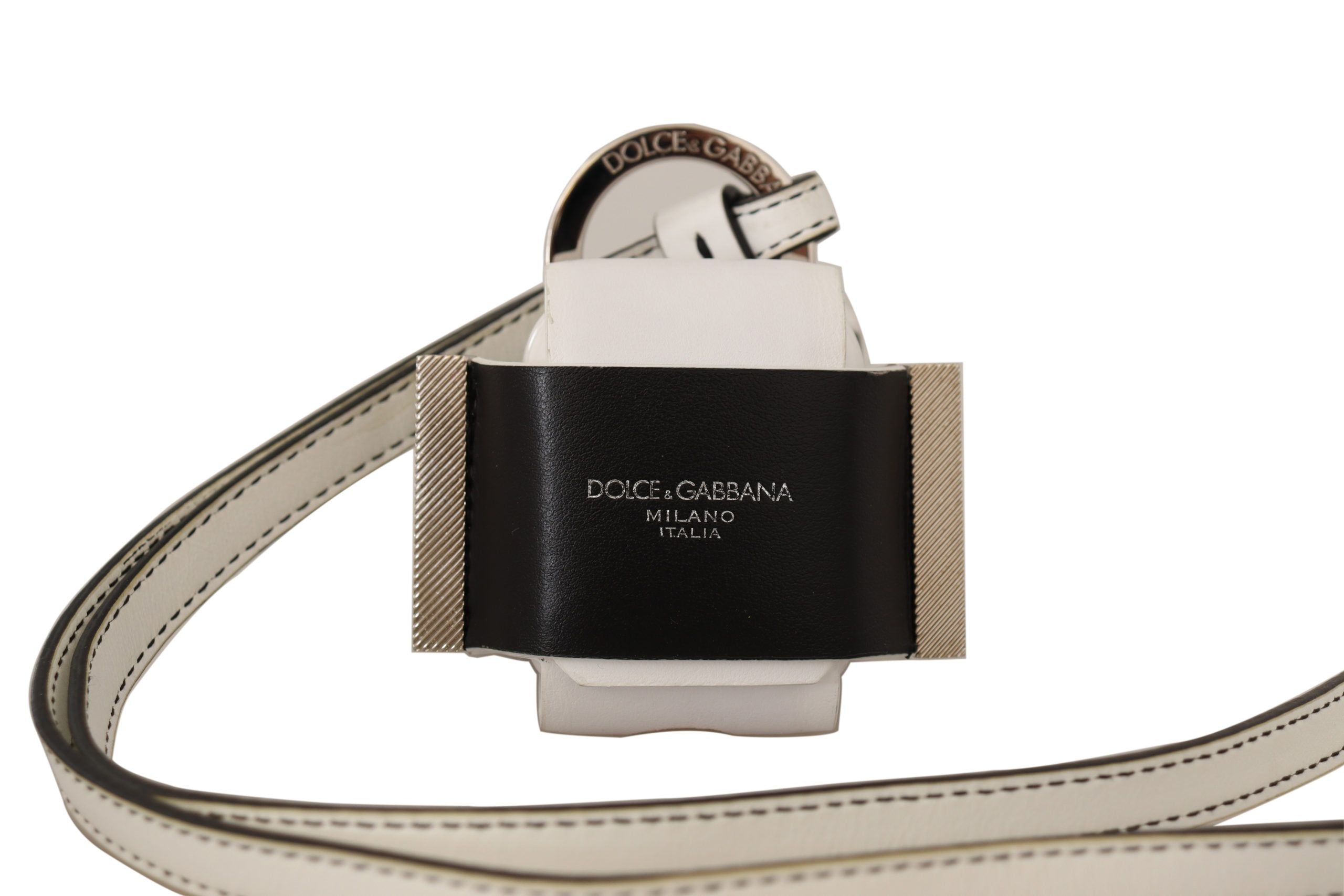 Étui Airpods en cuir Dolce &amp; Gabbana Chic en monochrome