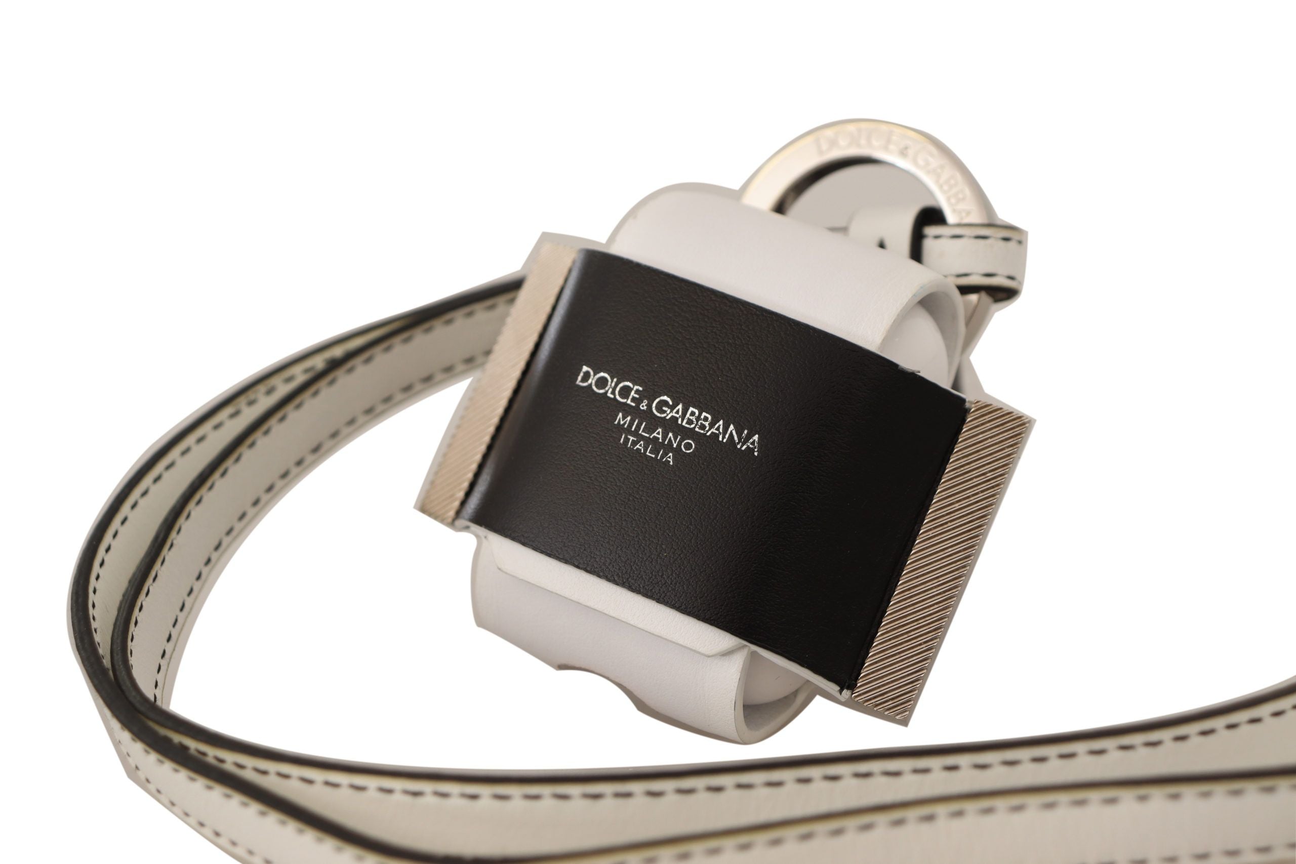 Étui Airpods en cuir Dolce &amp; Gabbana Chic en monochrome